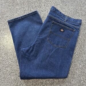 Dickies Jeans Mens 46x30 Regular Fit Straight Leg Medium Wash Workwear 9393SNB